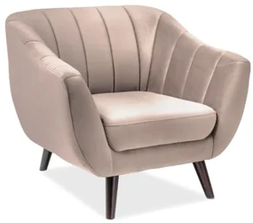 Béžové relaxačné kreslo  ELITE 1 VELVET