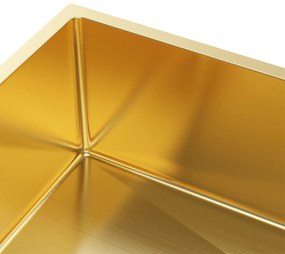 Erga HD, 1-komorový oceľový drez 740x440x210 mm, zlatá, ERG-MLS-HD7444G
