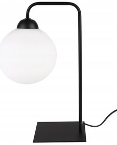 Stolná lampa Florence, 1x biele sklenené tienidlo