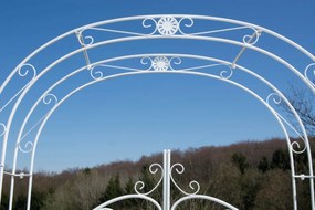 Oblúk na ruže Mel s bránkou - Biela