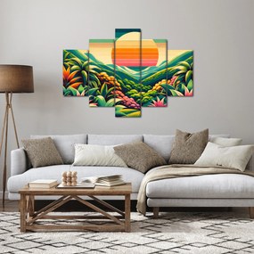 Obraz - Pestrofarebný západ slnka (150x105 cm)