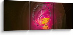Obraz - abstrakcie špirály (s hodinami) (90x30 cm)