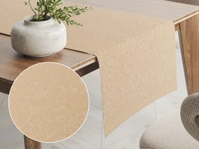 Biante Teflónový behúň na stôl TF-092 Ornamenty - béžová light 20x120 cm