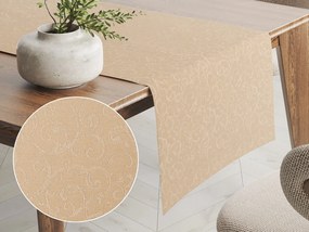 Biante Teflónový behúň na stôl TF-092 Ornamenty - béžová light 35x140 cm