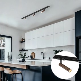 Moderný bodový reflektor tmavo bronzový pre 1-fázový koľajnicový systém - Iconic Ivy