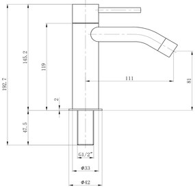 Sapho - Umývadlová batéria SMALL 14,5 cm lesklý chróm