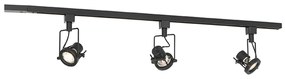 Priemyselný koľajnicový systém s 3 reflektormi 1-fázový čierny - Suplux