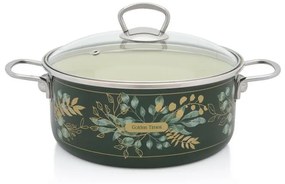 Kastról smalt + pokr. 24cm/4,75L dekor Golden times