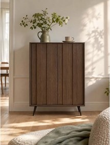 Vysoká komoda Flaro 93 cm s osvetlením - dub dunin