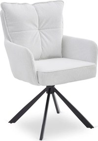 Otočná stolička CITY Cream Corduroy