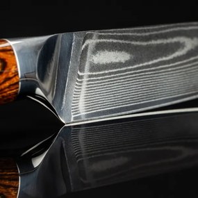 Gudaro - Damaškový šéfkuchársky nôž FENG 8", 67 vrstiev ocele, dĺžka 20 cm