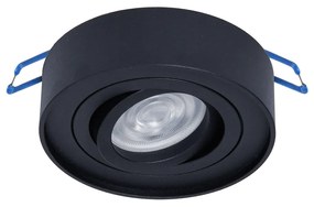 EUlight Podhľadové svietidlo Nusa Round, 1x čierne kovové tienidlo, (možnosť polohovania), b