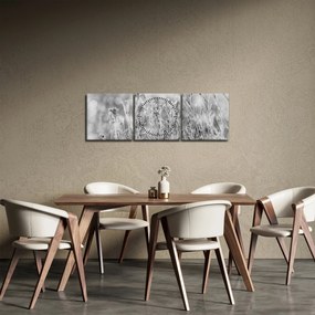 Obraz - Chladná zima (s hodinami) (90x30 cm)