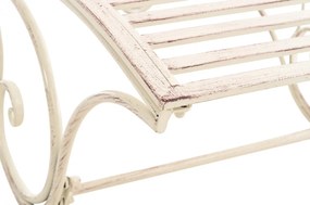 Kovová záhradné lehátko Amiens - Krémová antik
