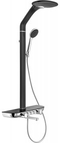 Mexen Blaze, sprchová sada s ručnou a dažďovou hlavicou, čierna-chrómová, 78109-71