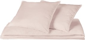 Obliečky pre dospelých s čipkou púdrovo ružová 140x200cm