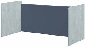 Poschodová posteľ s písacím stolom a schodíkmi Lincoln Modular - dub, dub modrá, dub tmavo modrá