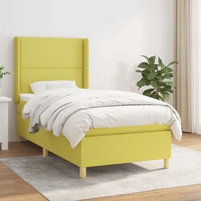 Boxspring posteľ s matracom zelená 100x200 cm látka 3131896