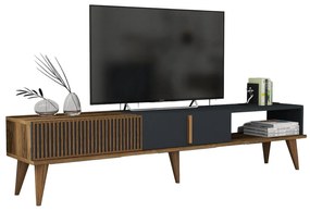 TV stolík/skrinka Tepeve (orech + antracit). Akcia -17%. Vlastná spoľahlivá doprava až k Vám domov. 1095453