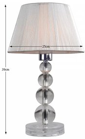 Stolná lampa Cinda Typ 14-ME-SMPEQ - strieborná