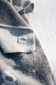 Vlnená deka Saimaannorppa 130x180, sivo-biela