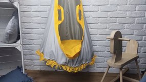 Závesný vak LILI - žlto / sivý