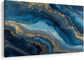 Obraz - Modrá mramorová abstrakcia (90x60 cm)