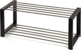 Noela Oceľový botník čierny NEX 80 2 poschodia