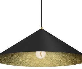 Závesné svietidlo Fuji, 1x čierne/zlaté kompozitné tienidlo, (fi 70cm), b