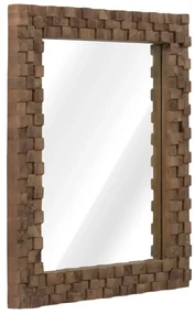 furniture-nabytek.cz - Masívne zrkadlo Abadi z akáciového a mangového dreva, lakované, hnedé – 75×63 cm