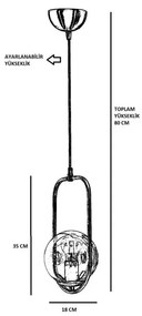 Závesné svietidlo s kovovým tienidlom ø 18 cm Ahu – Opviq lights