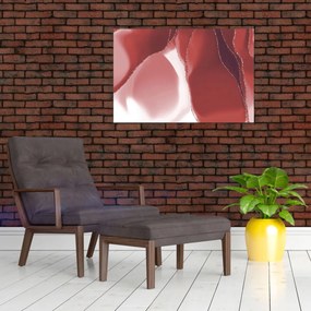 Obraz - Červená abstraktná kvetina N⁰3 (90x60 cm)