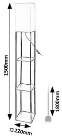Rabalux 74191 kovová podlahová lampa Bronn, čierna