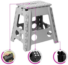 Skladacia stolička AMIGO sivá veľkosť L