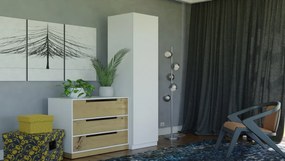 Šatníková skriňa Malva 50 cm biela