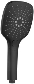 Sapho, Ručná masážná sprcha s tlačidlom, 3 režimy, 109x109mm, ABS/čierna mat, 1204-52B