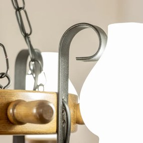 Brilagi - Luster na reťazi TIMONA 4xE14/40W/230V priemer 50 cm buk/orech