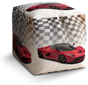 Sablio Taburet Cube Ferrari Závodná vlajka: 40x40x40 cm