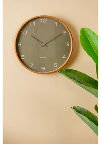 Dizajnové nástenné hodiny Karlsson 5993MG hnedé,priemer 40 cm