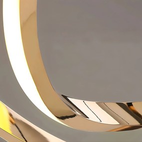 Toolight Toolight, závesná lampa 80cm, 61W, 3000K, LHJ017-CP2, zlatá, OSW-50007