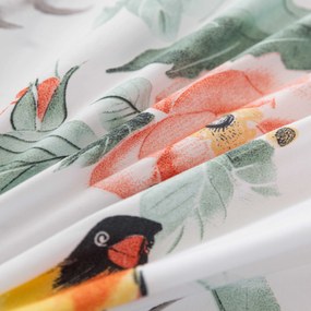 Obliečky z mikrovlákna ORANGE FLOWERS biele Rozmer obliečky: 2 ks 70 x 80 cm | 160 x 200 cm