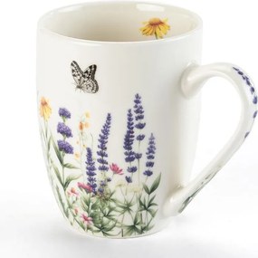 Sada porcelánových hrnčekov LEVANDUĽA A MOTÝLI v darčekovej krabičke 350 ml 2 ks
