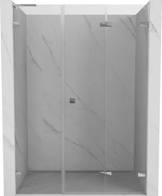 Mexen Lunar-F, L pravé sklápacie sprchové dvere 110 cm, číre sklo, chrómový profil, 836SL-110-050-01-00-P