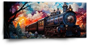 Sablio Obraz Parná lokomotíva v kúzelnej krajine - 110x50 cm