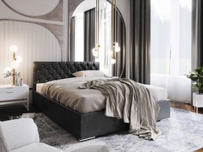 Manželská posteľ 180 cm Kerry (čierna) (s roštom a úložným priestorom). Vlastná spoľahlivá doprava až k Vám domov. 1047022