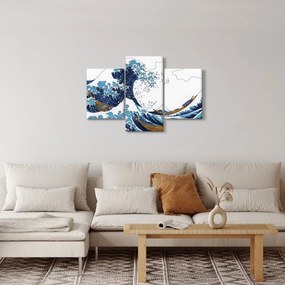 Obraz - Japonská kresba, vlny (90x60 cm)