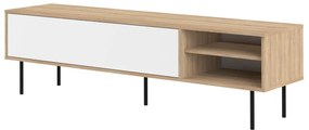 TV stolík v dekore duba v bielo-prírodnej farbe 165x40 cm Ampère – TemaHome