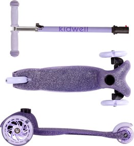 Kidwell UNO – trojkolesová balančná kolobežka pre deti 90–115 cm s LED kolesami