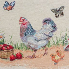 GOBELÍNOVÝ BEHÚŇ NA STÔL FOWL 45X140 CM VZOROVANÁ