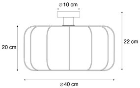 Japandi stropné svietidlo biele 40 cm - Madleine